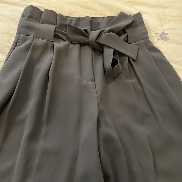 Size 2 gray dress pants with tie belt from H&M. - Picture 2 of 4